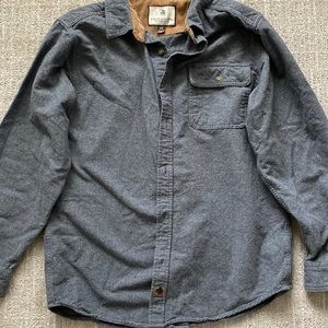 Mens Gray Flannel shirt Winter Warm
